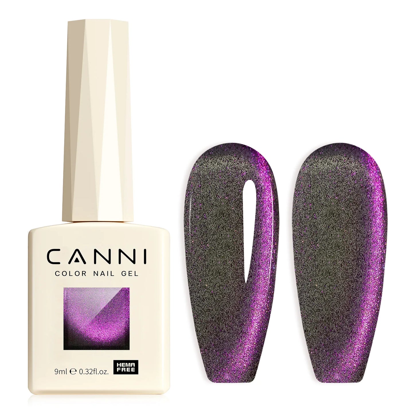 CANNI HEMA FREE TPO FREE 9ml Glitter Silver Magnetic cat eye