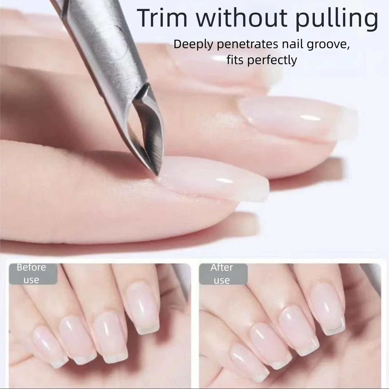 Nail Cuticle Nipper Manicure Scissors Stainless Steel Dead Skin Remover Pusher Tool Trimmer