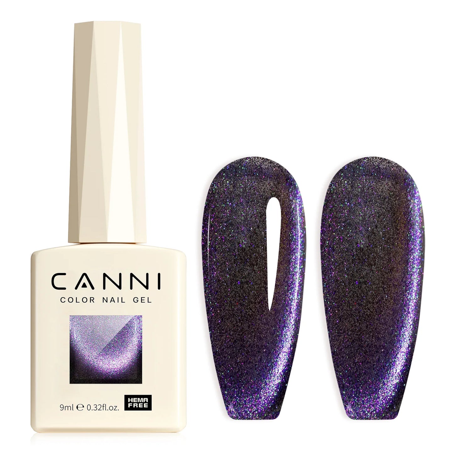 CANNI HEMA FREE TPO FREE 9ml Glitter Silver Magnetic cat eye