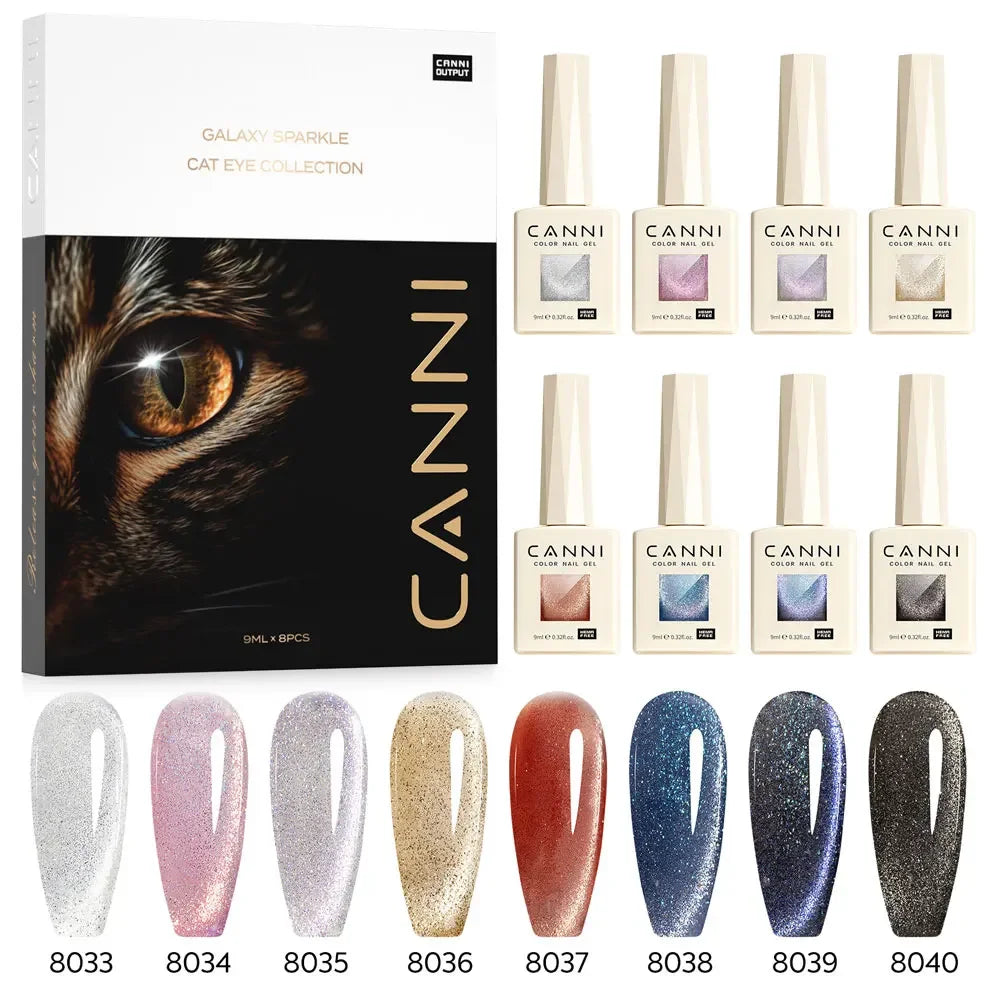 CANNI HEMA FREE TPO FREE 9ml Glitter Silver Magnetic cat eye